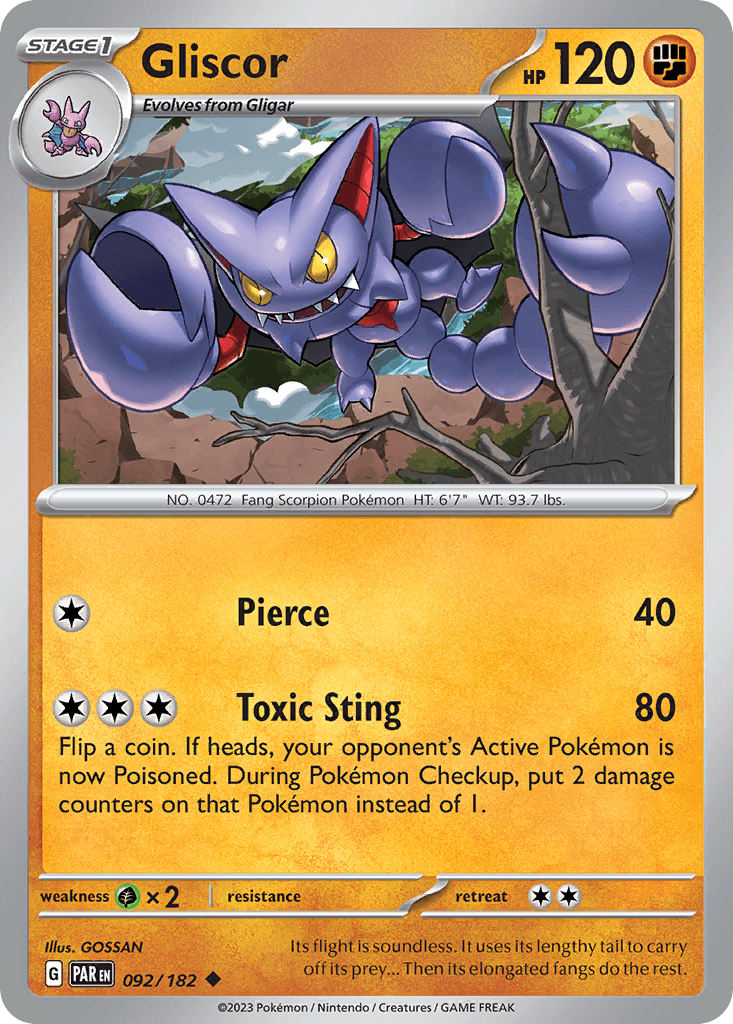 Gliscor, carta 092 de Paradox Rift