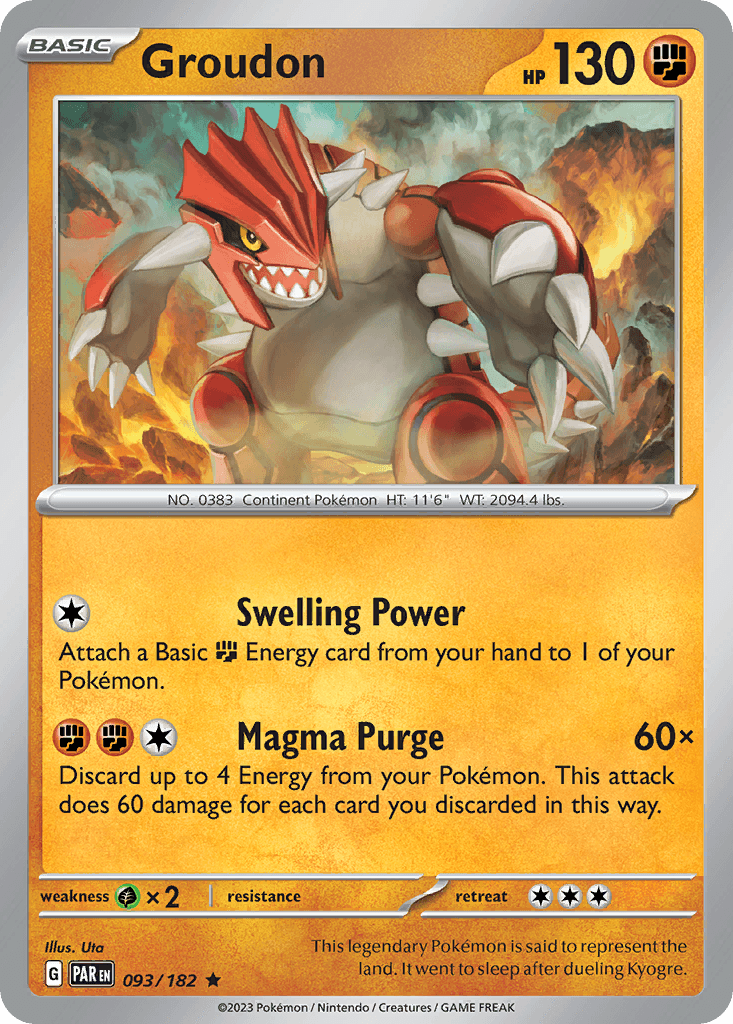 Groudon, carta 093 de Paradox Rift