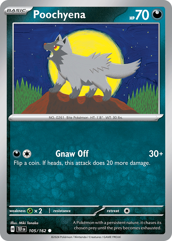 Poochyena, carta 105 de Temporal Forces