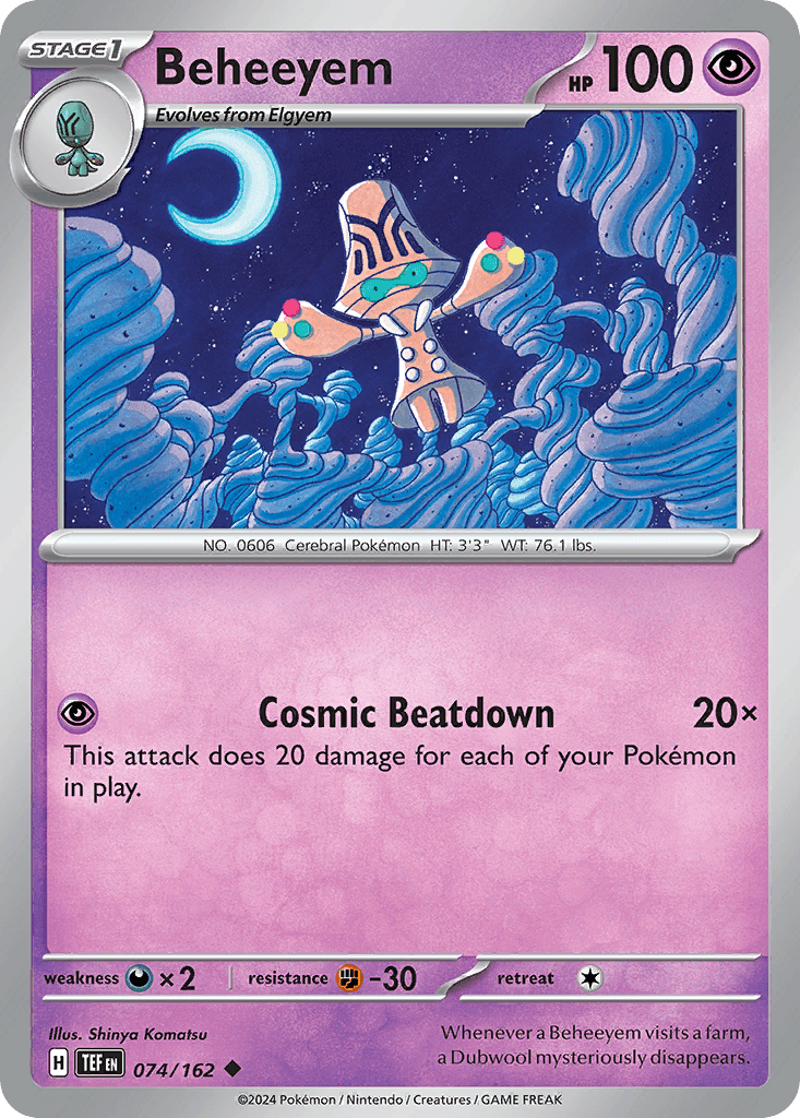 Beheeyem, carta 074 de Temporal Forces