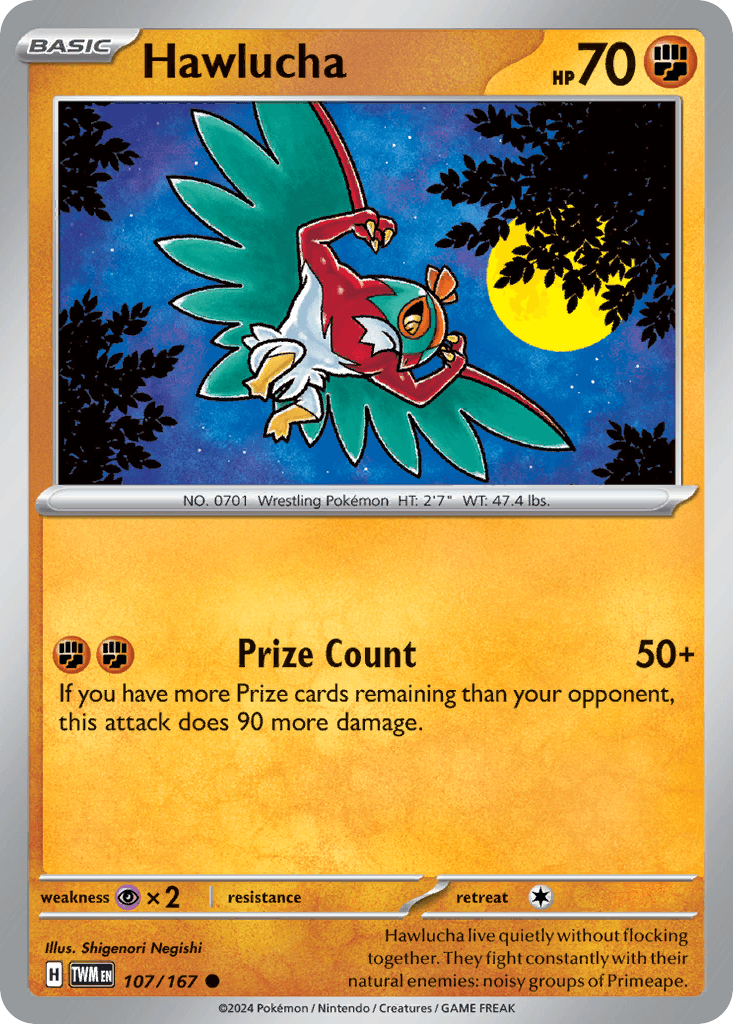Hawlucha, carta 107 de Twilight Masquerade