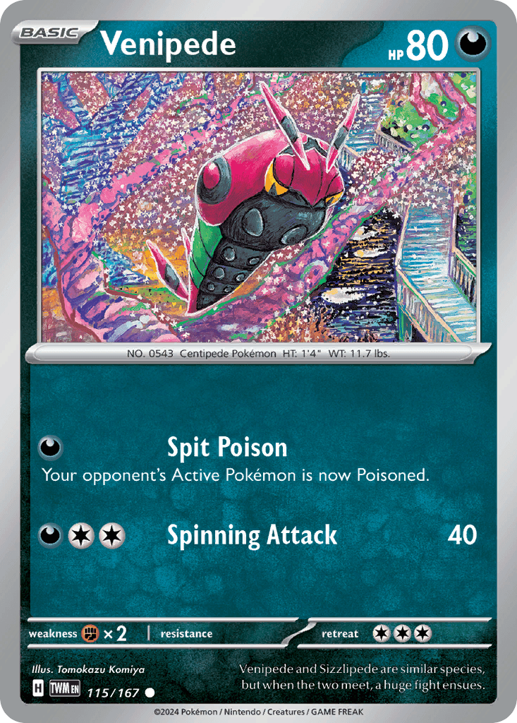 Venipede, carta 115 de Twilight Masquerade