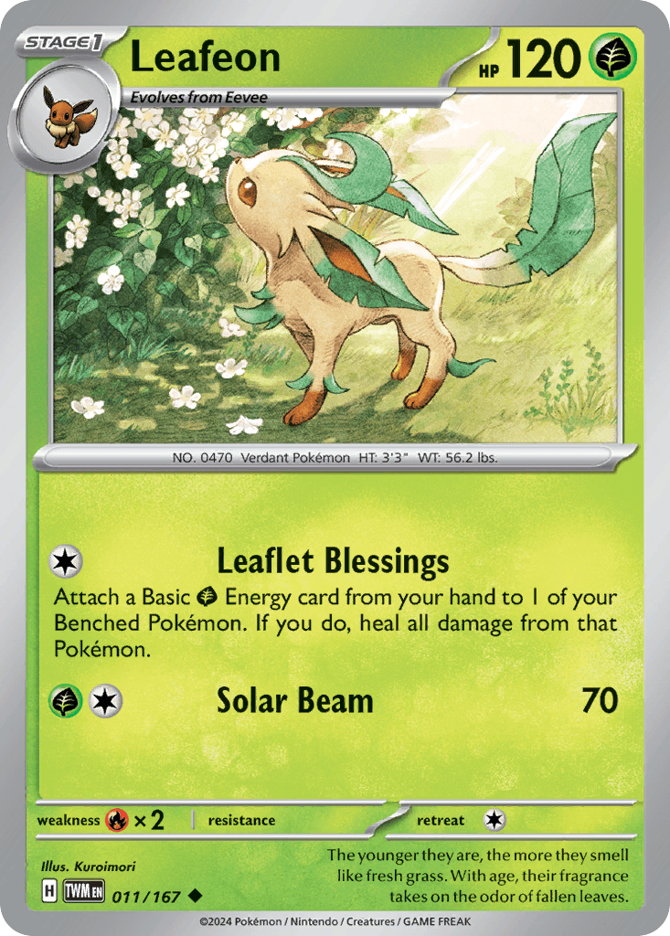 Leafeon, carta 011 de Twilight Masquerade