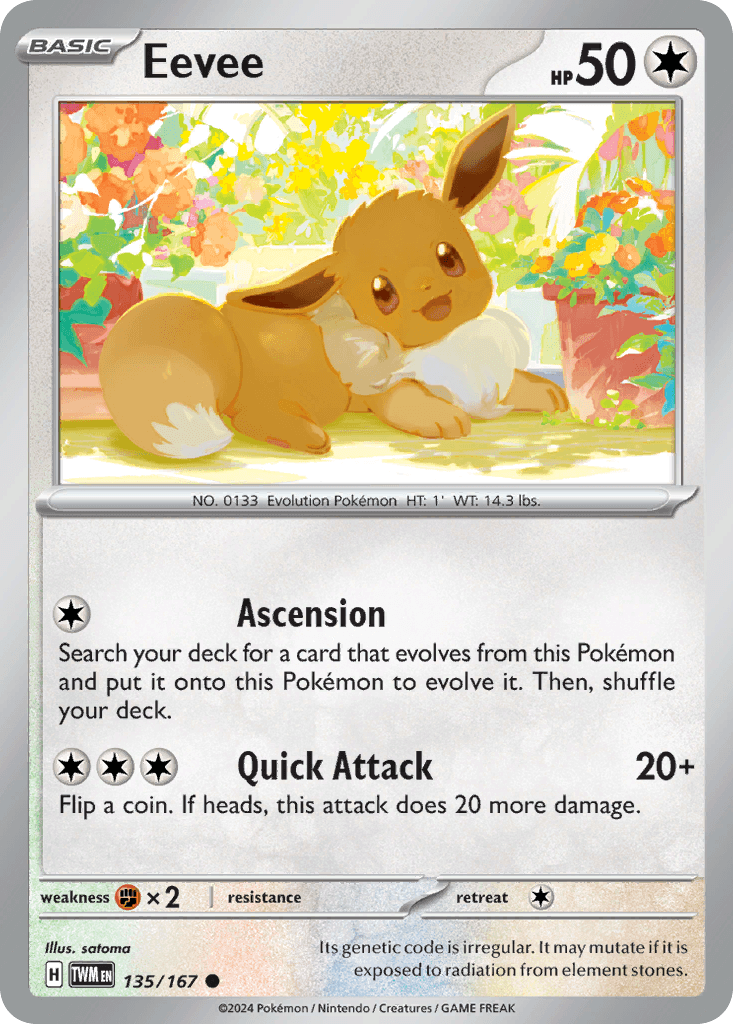 Eevee, carta 135 de Twilight Masquerade