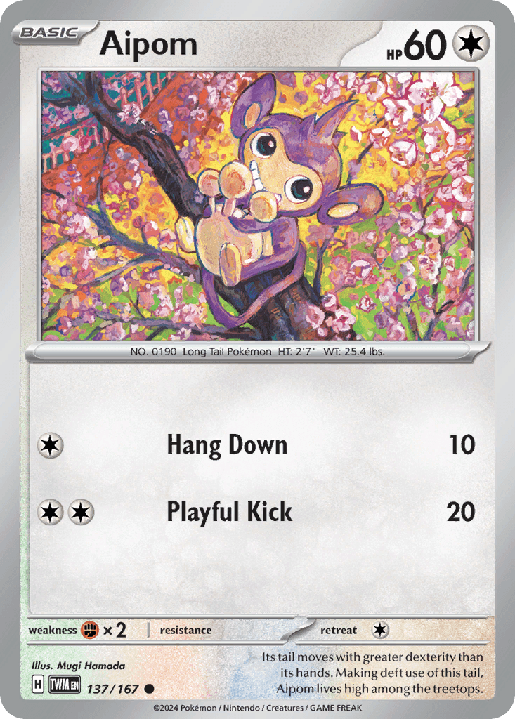 Aipom, carta 137 de Twilight Masquerade