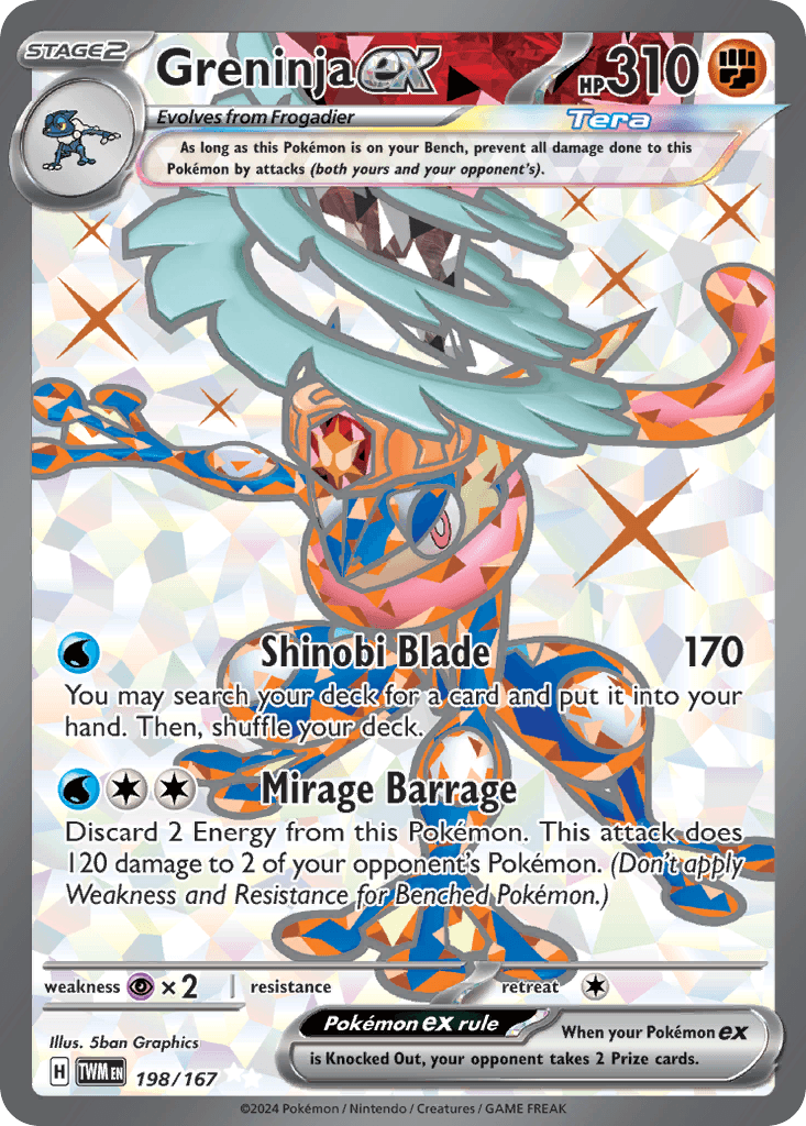 Greninja ex, carta 198 de Twilight Masquerade