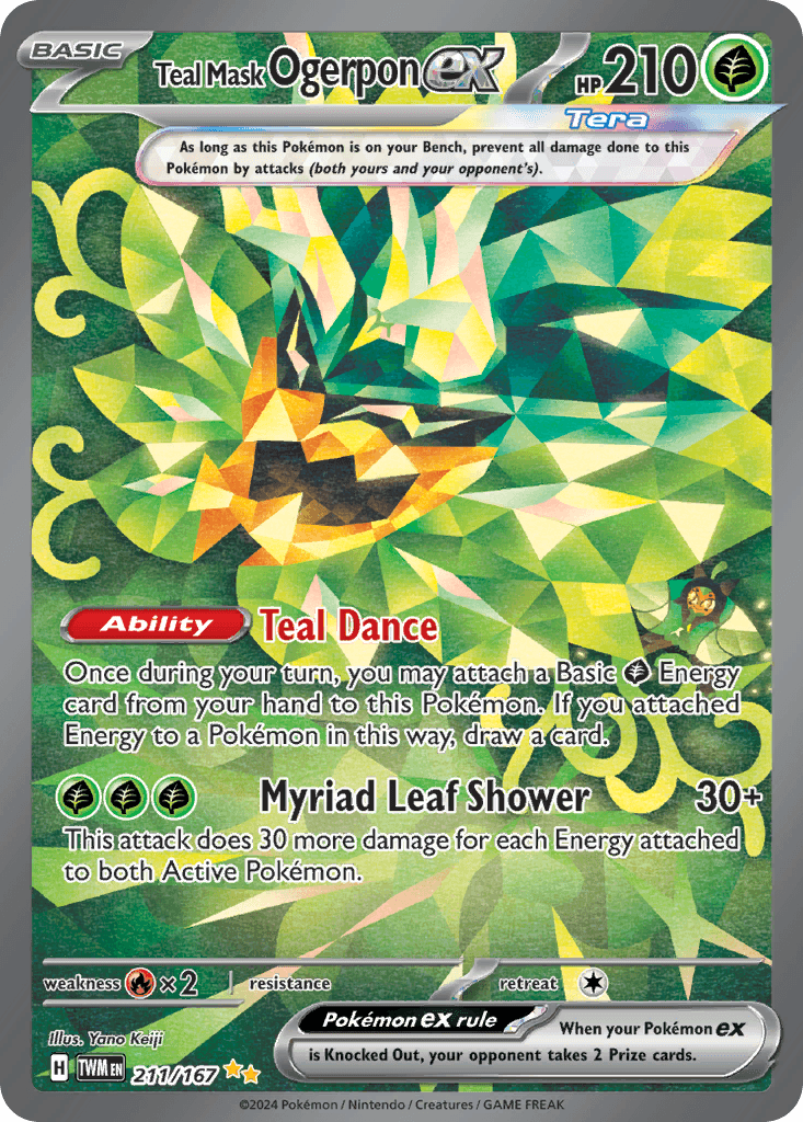Teal Mask Ogerpon ex, carta 211 de Twilight Masquerade