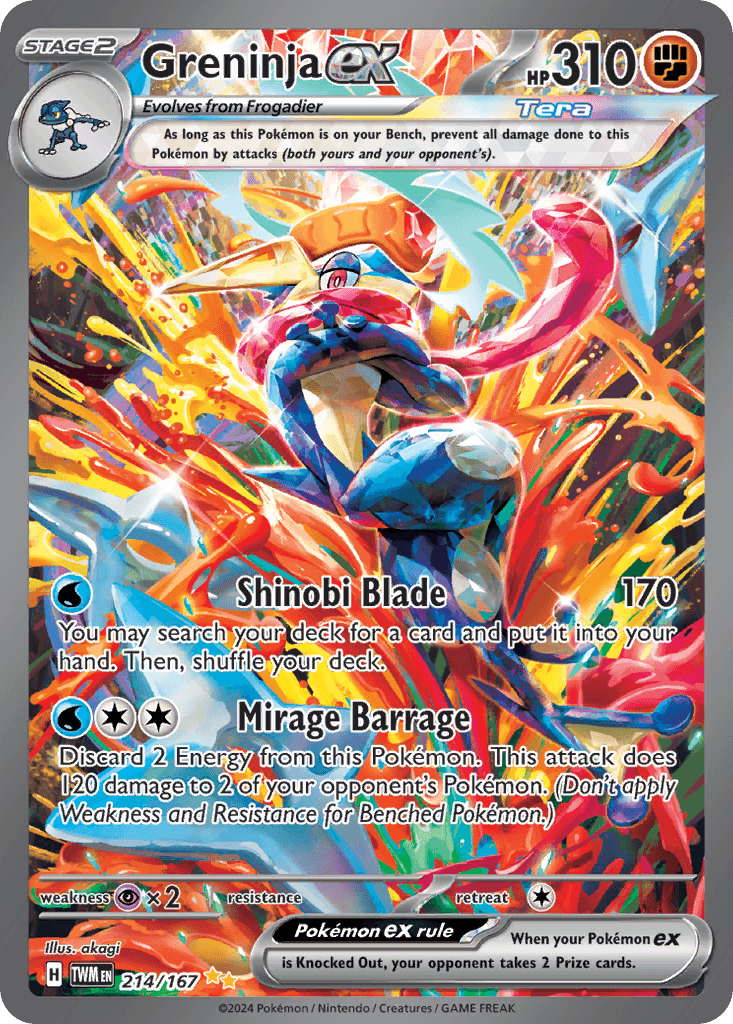 Greninja ex, carta 214 de Twilight Masquerade