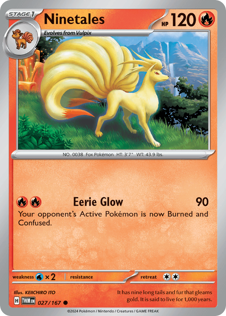 Ninetales, carta 027 de Twilight Masquerade