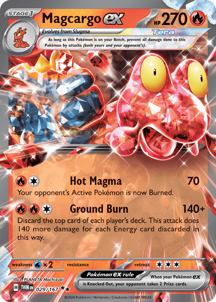 Magcargo ex, carta 029 de Twilight Masquerade