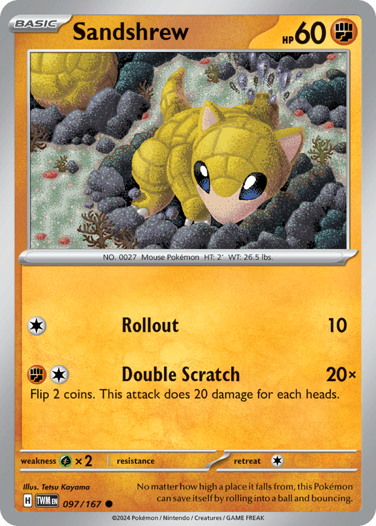 Sandshrew, carta 097 de Twilight Masquerade