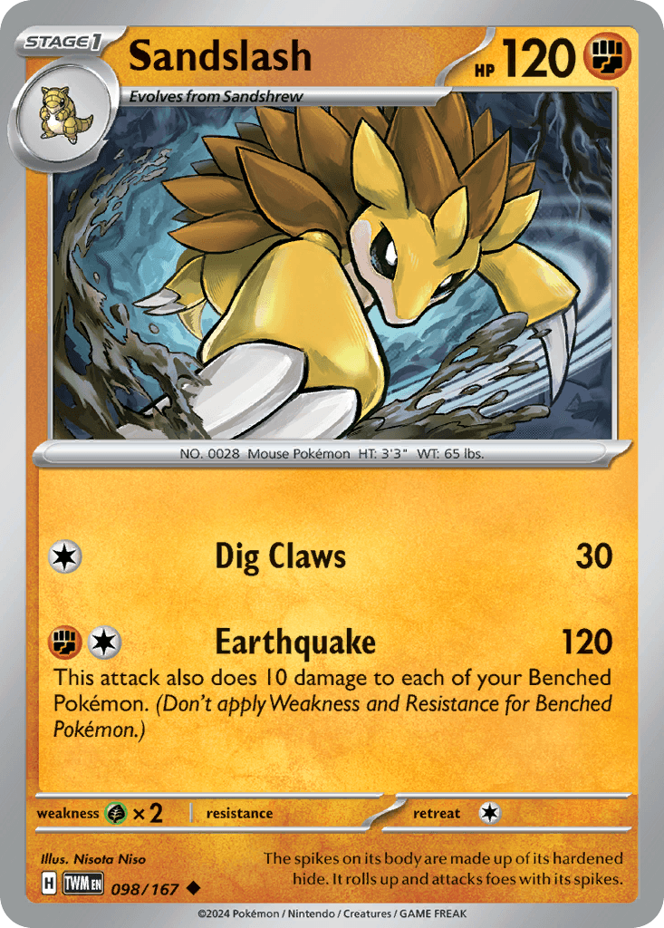 Sandslash, carta 098 de Twilight Masquerade