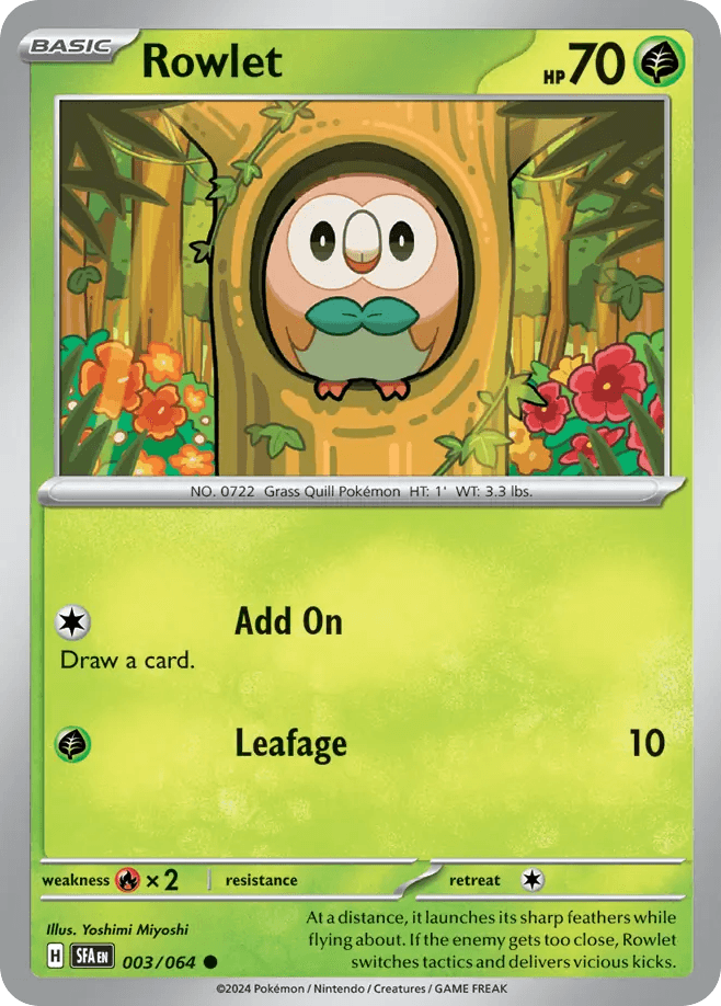 Rowlet, carta 003 de Shrouded Fable