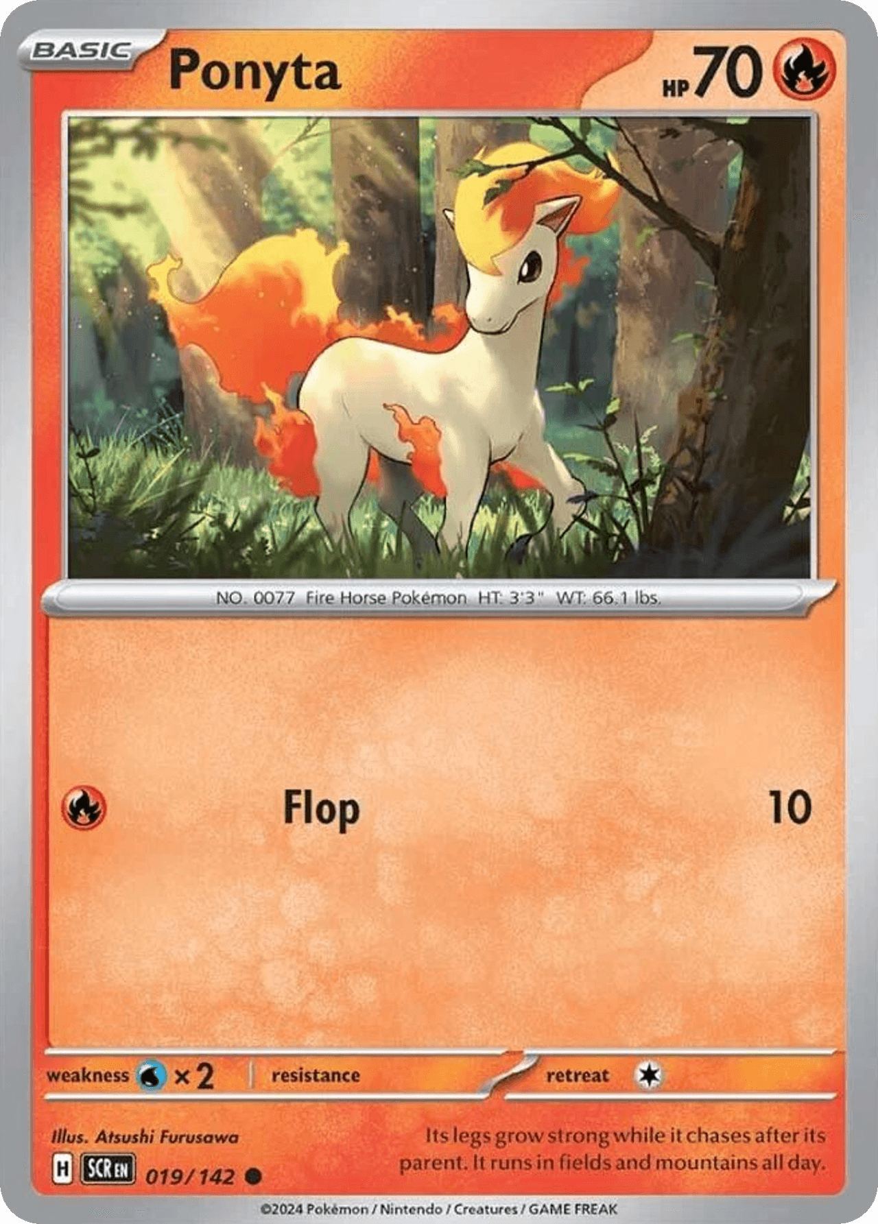 Ponyta, carta 019 de Stellar Crown