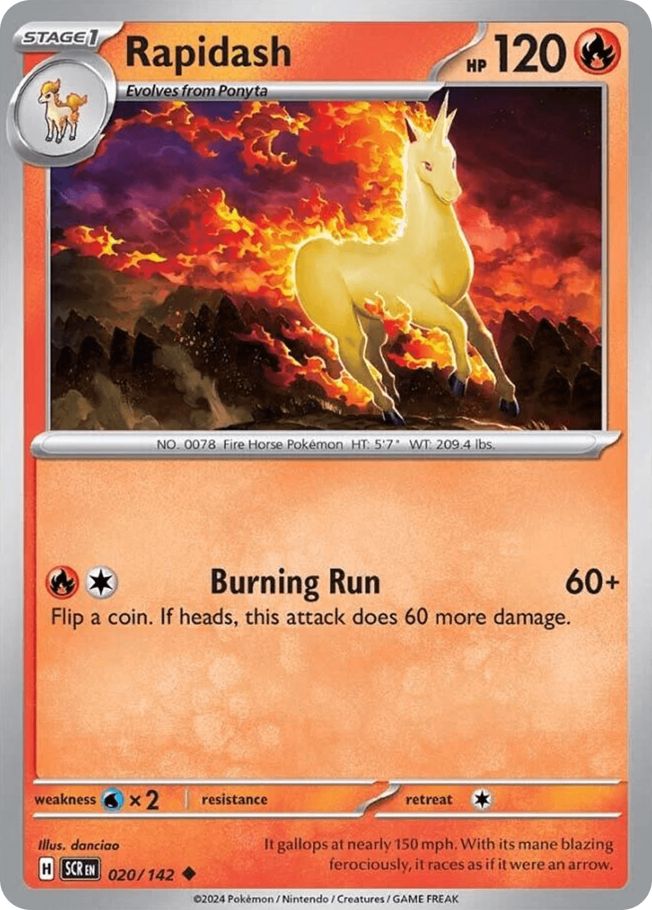 Rapidash, carta 020 de Stellar Crown