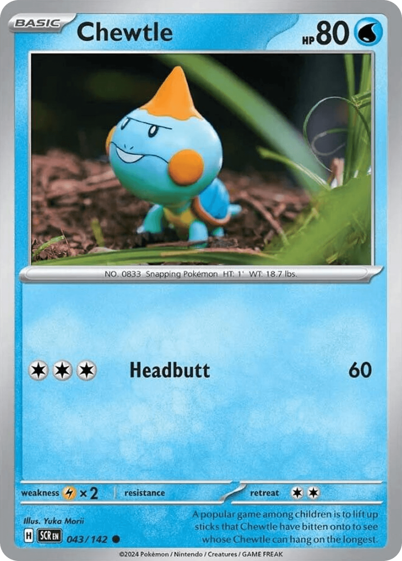 Chewtle, carta 043 de Stellar Crown