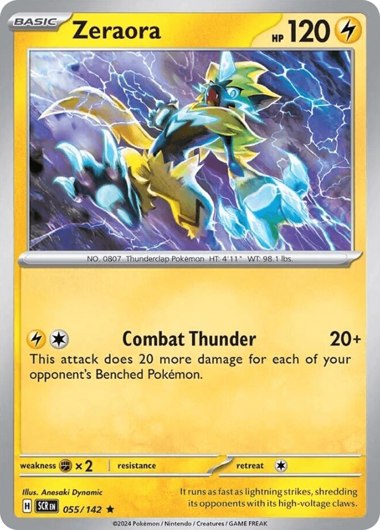 Zeraora, carta 055 de Stellar Crown