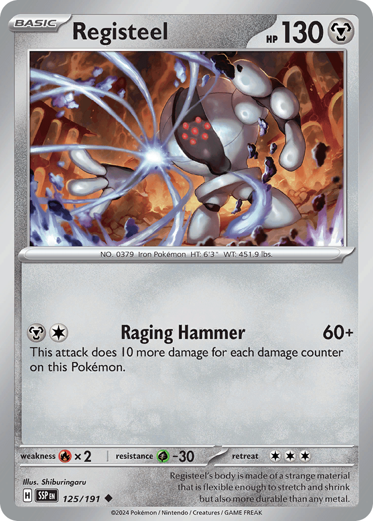 Registeel, carta 125 de Surging Sparks