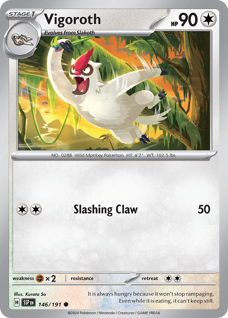 Vigoroth, carta 146 de Surging Sparks