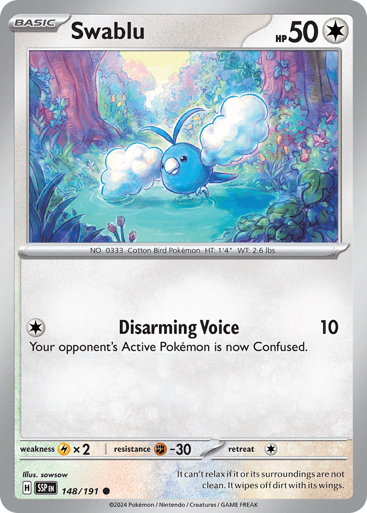 Swablu, carta 148 de Surging Sparks
