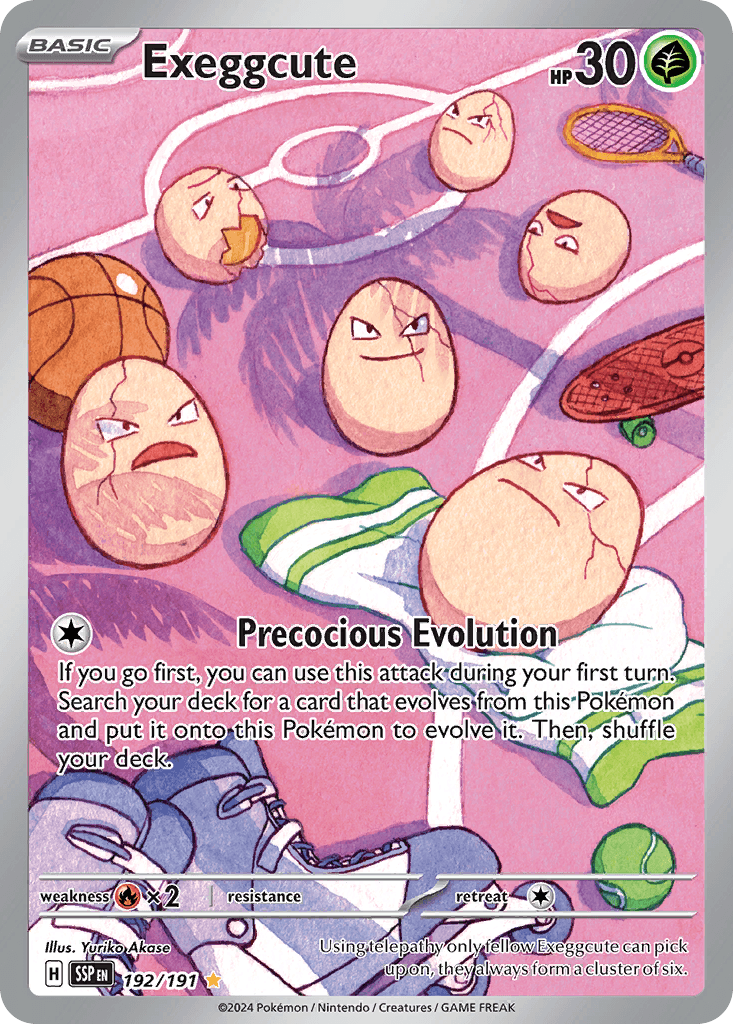 Exeggcute, carta 192 de Surging Sparks