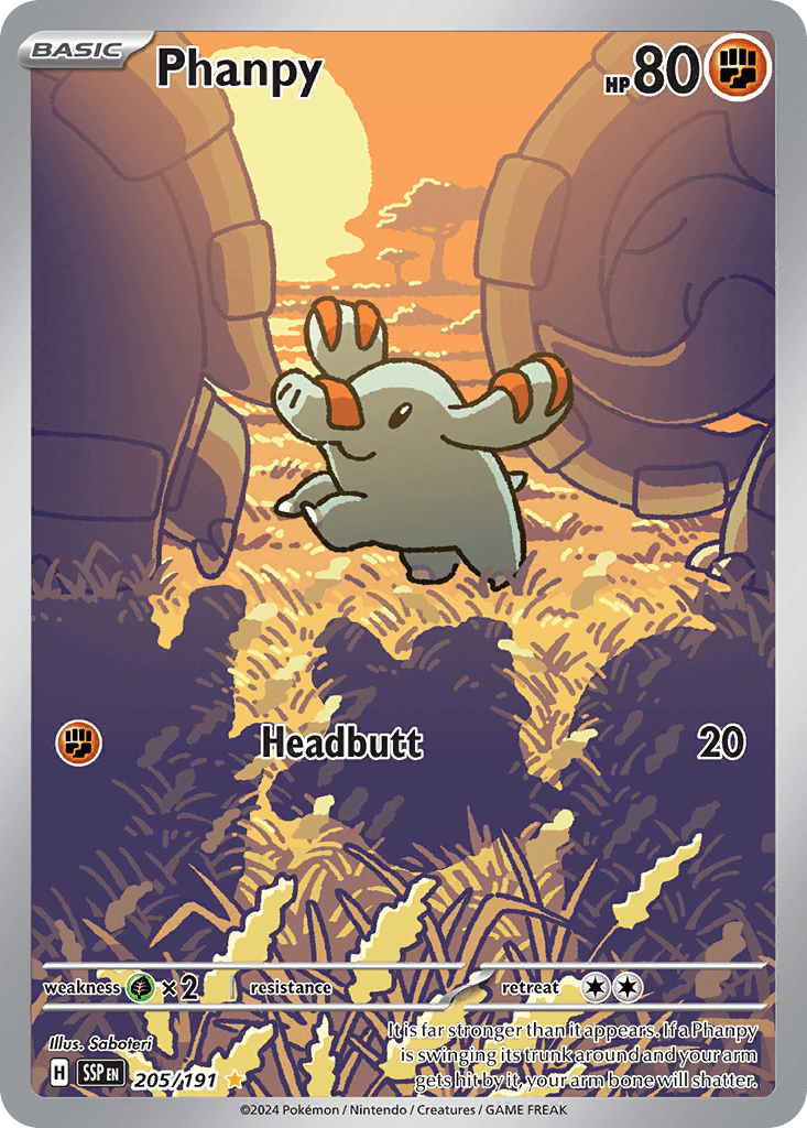 Phanpy, carta 205 de Surging Sparks