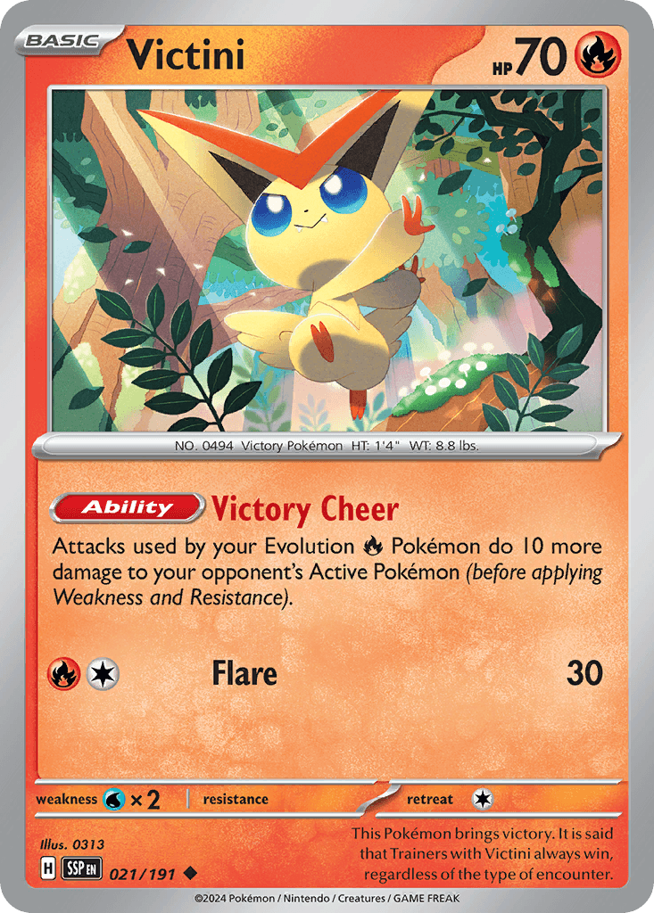 Victini, carta 021 de Surging Sparks