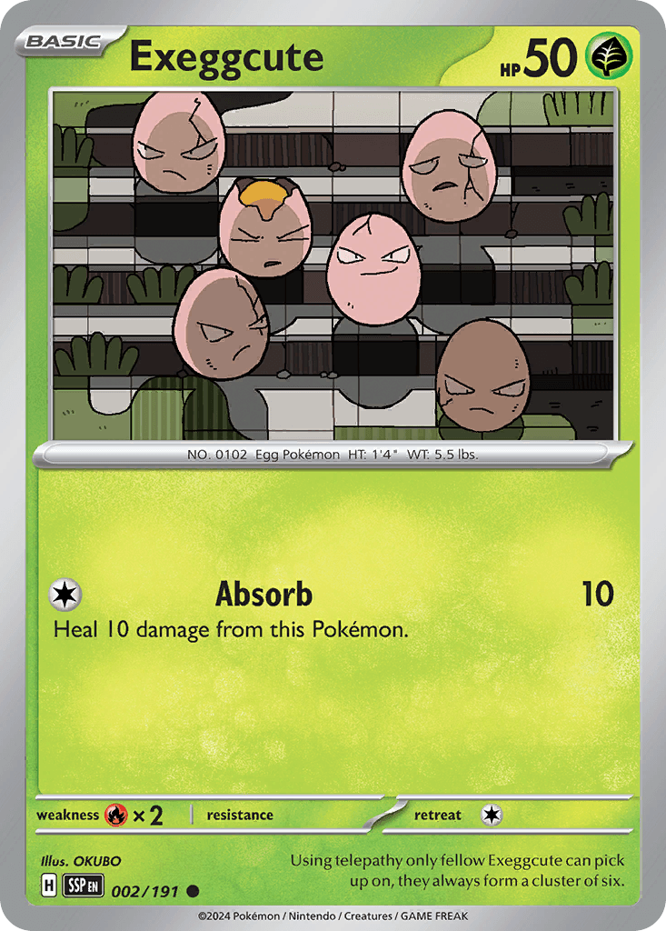 Exeggcute, carta 002 de Surging Sparks