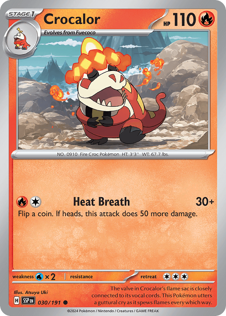 Crocalor, carta 030 de Surging Sparks
