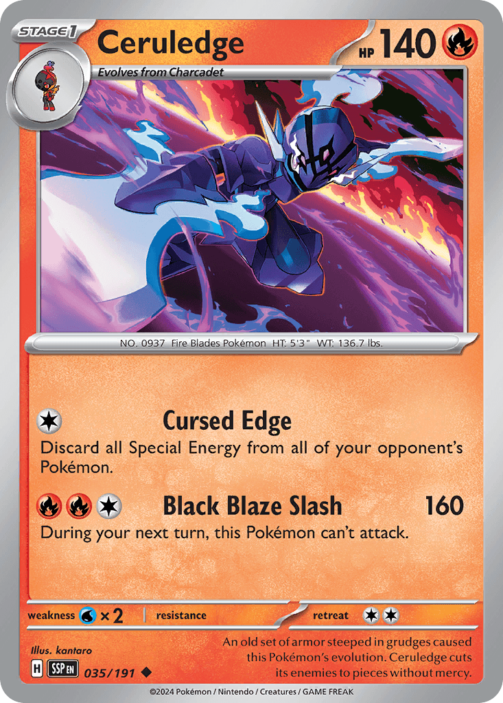 Ceruledge, carta 035 de Surging Sparks