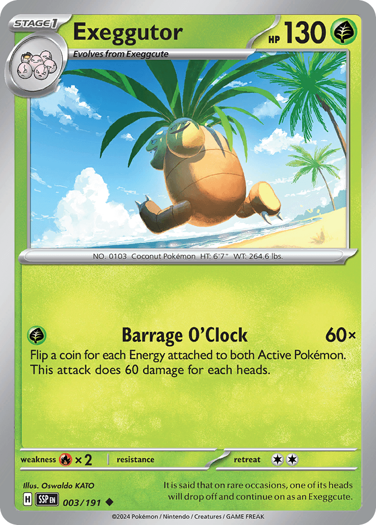 Exeggutor, carta 003 de Surging Sparks