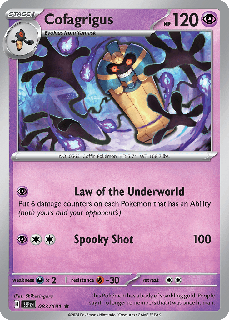Cofagrigus, carta 083 de Surging Sparks