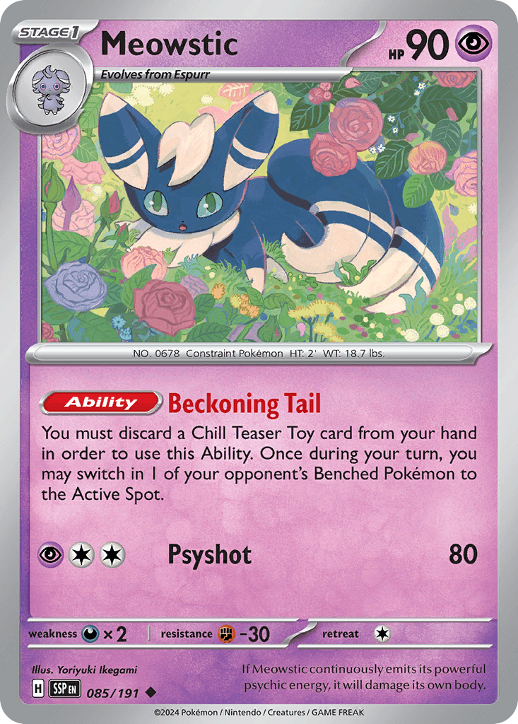 Meowstic, carta 085 de Surging Sparks