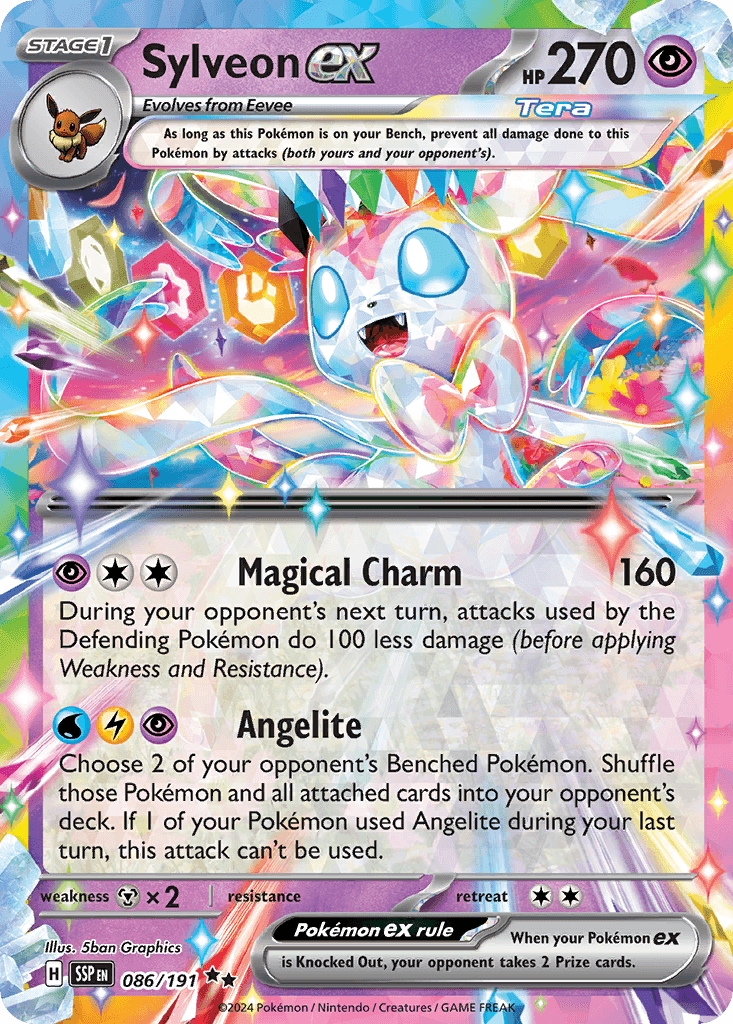 Sylveon ex, carta 086 de Surging Sparks