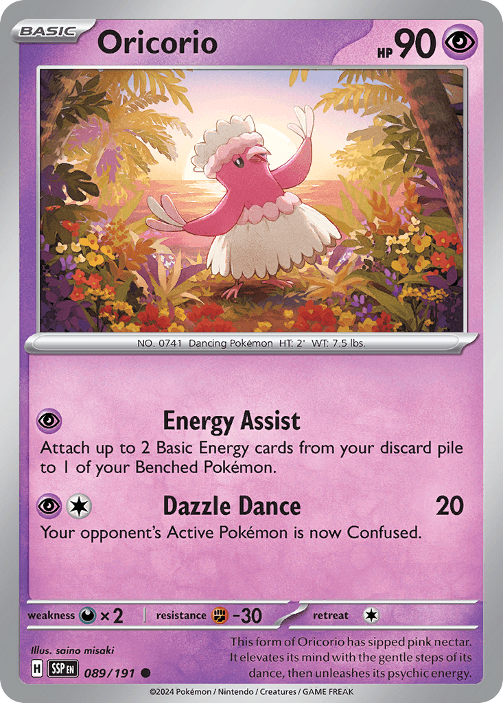 Oricorio, carta 089 de Surging Sparks