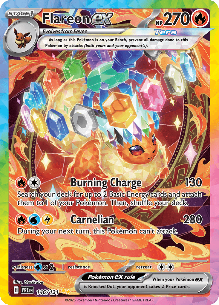 Flareon ex, carta 146 de Prismatic Evolutions