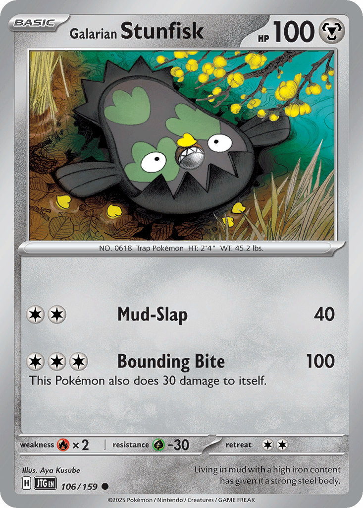 Galarian Stunfisk, carta 106 de Journey Together