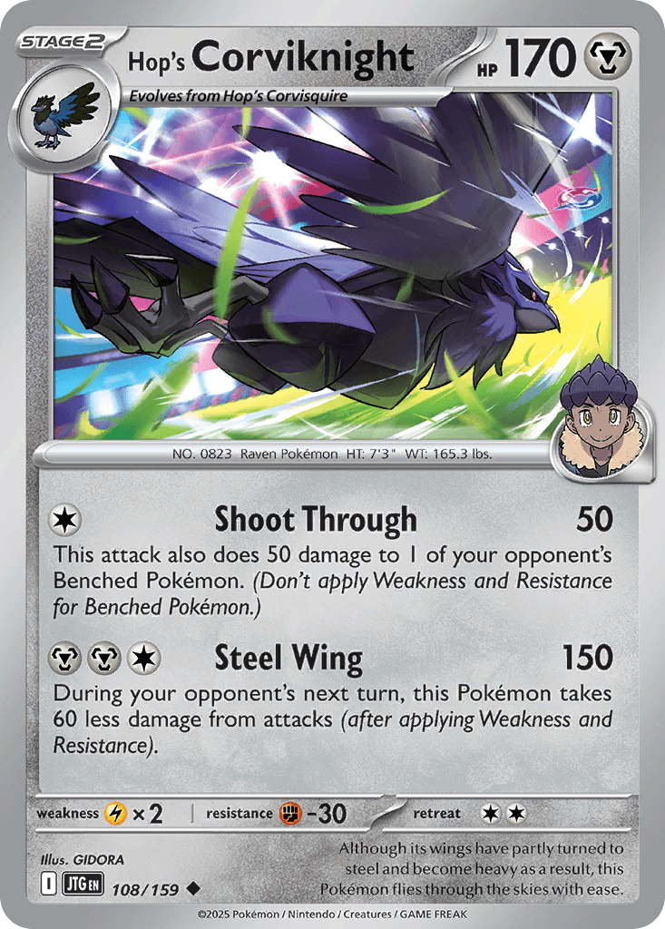 Hop's Corviknight, carta 108 de Journey Together