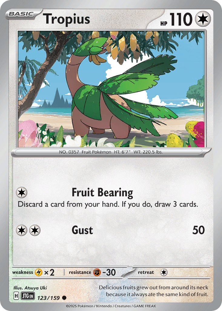 Tropius, carta 123 de Journey Together