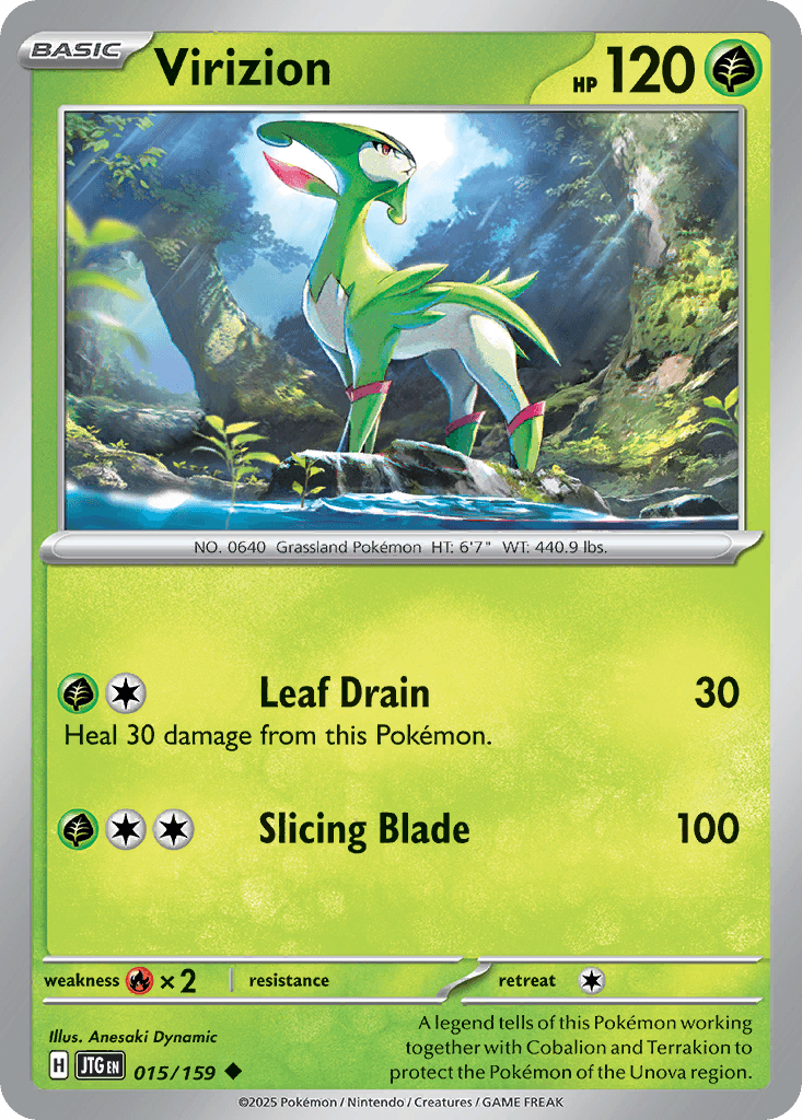 Virizion, carta 015 de Journey Together