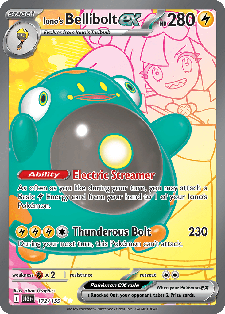 Iono's Bellibolt ex, carta 172 de Journey Together