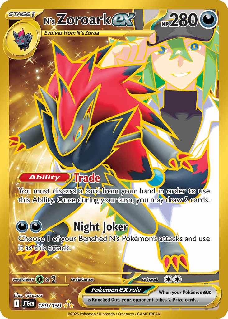 N's Zoroark ex, carta 189 de Journey Together