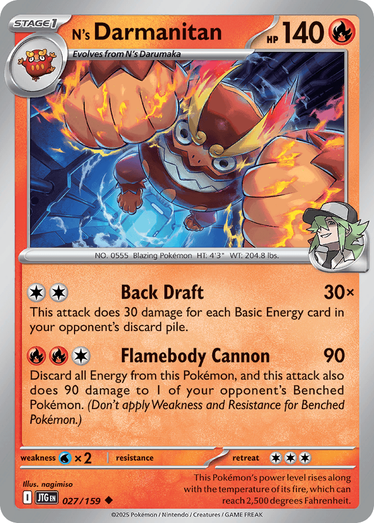 N's Darmanitan, carta 027 de Journey Together