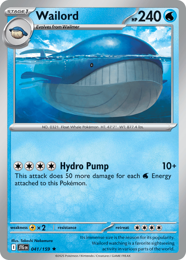 Wailord, carta 041 de Journey Together