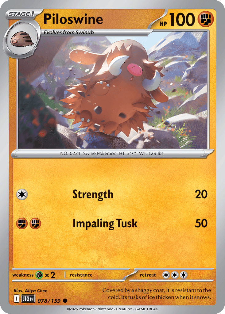 Piloswine, carta 078 de Journey Together