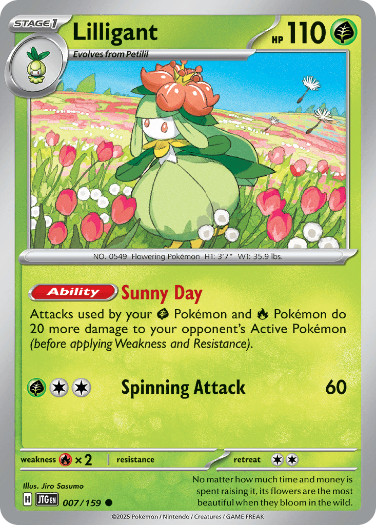 Lilligant, carta 007 de Journey Together