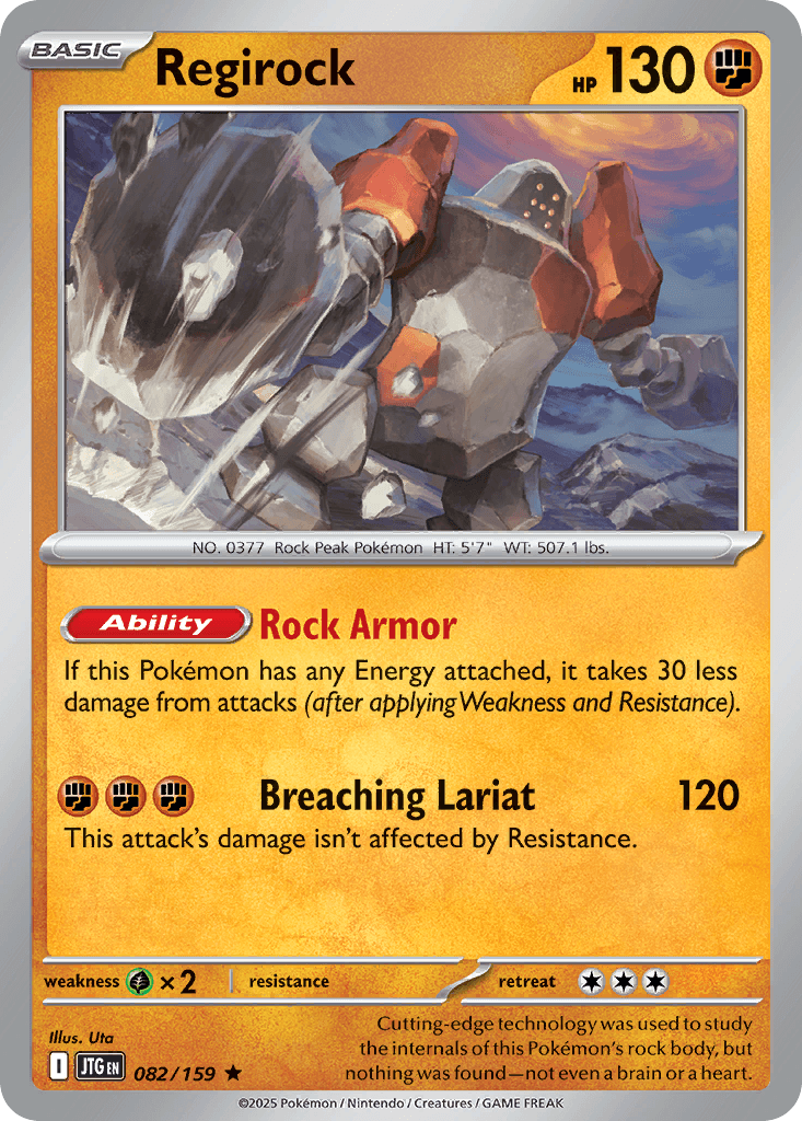 Regirock, carta 082 de Journey Together