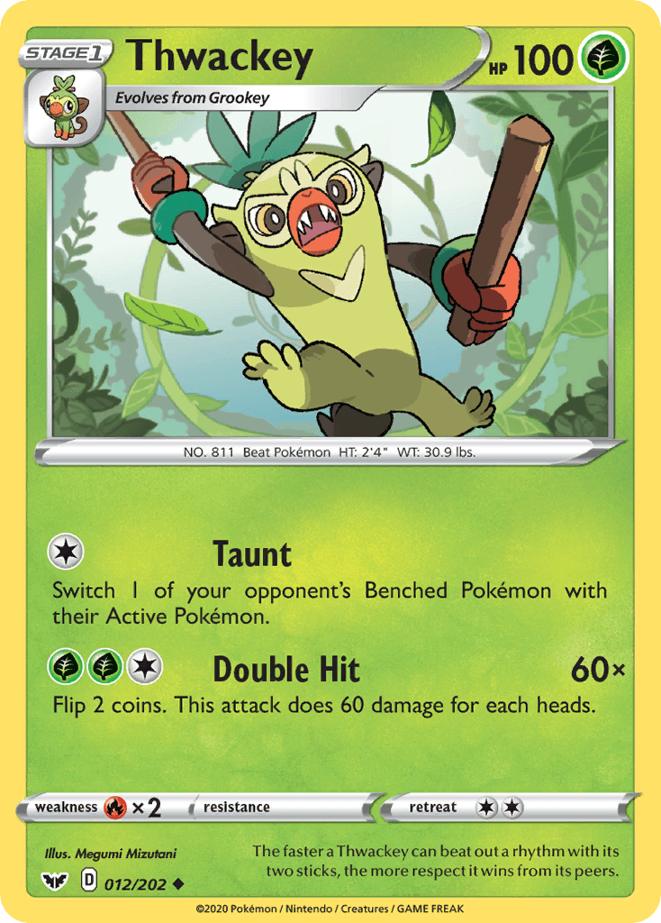 Thwackey, carta 12 de Sword & Shield