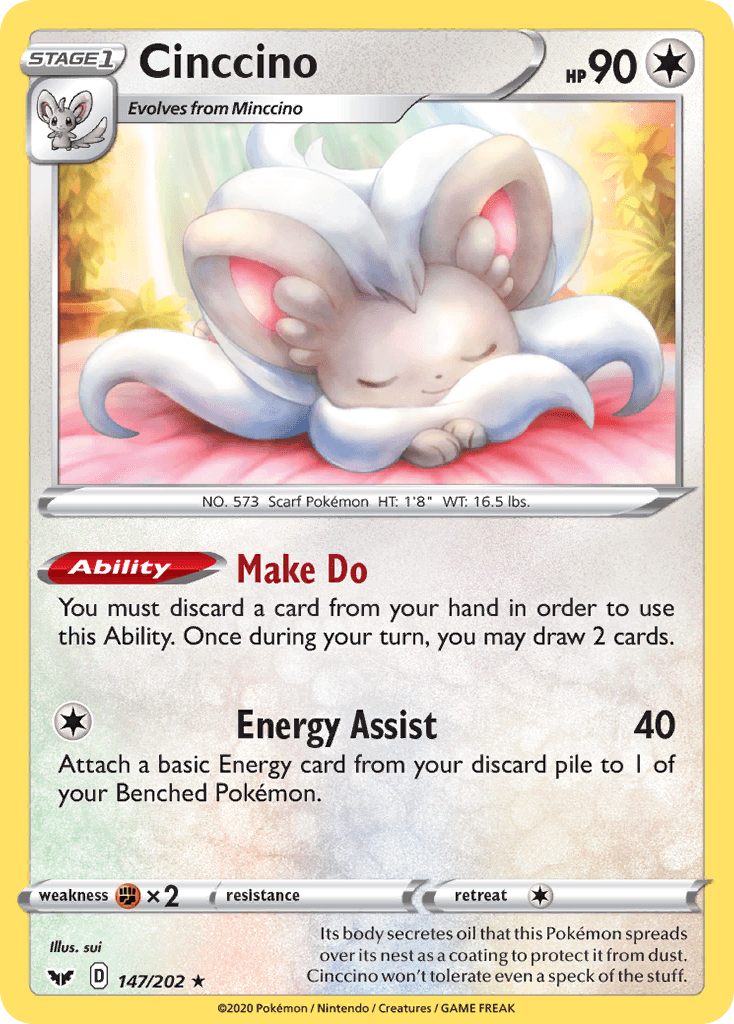 Cinccino, carta 147 de Sword & Shield
