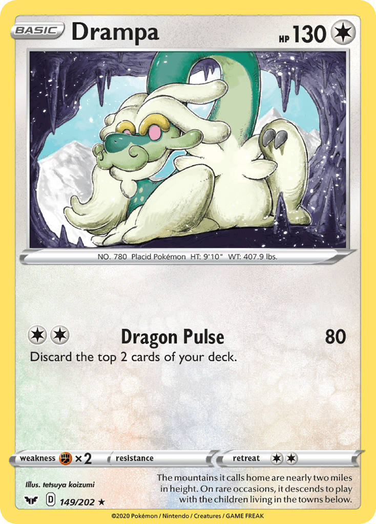 Drampa, carta 149 de Sword & Shield